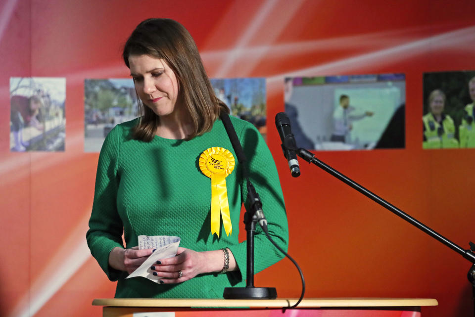 Jo Swinson lost her East Dunbartonshire constituency to the SNP (Jane Barlow/PA)