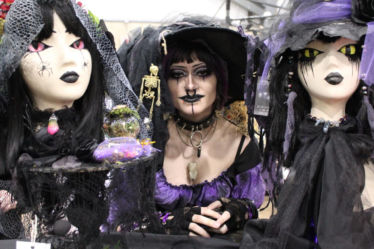 Marissa Jeffries of B.B. Crow was one of the artists at the Michigan Oddities and Horror Fest. Known as "The Witchling," Jeffries makes dreamcatchers and jewelry.