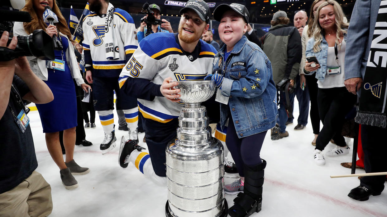 St. Louis Blues superfan Laila Anderson continues to be one of the best stories in hockey. (Patrick Smith/Getty Images)