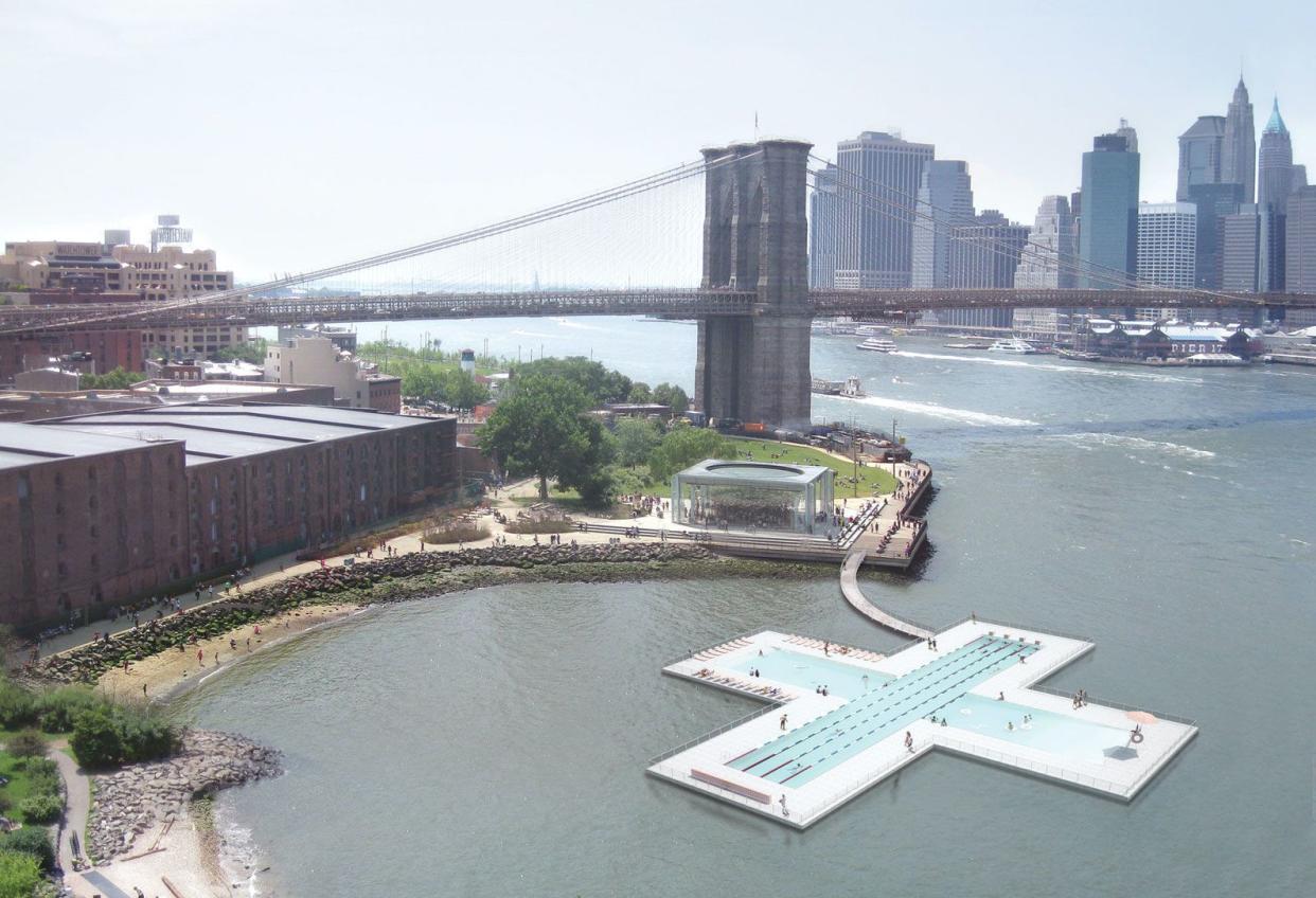 Rendering of +Pool in the East River