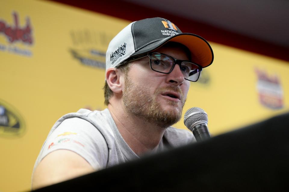 Dale Earnhardt Jr. is the first NASCAR driver to appear on GameDay (Getty). 