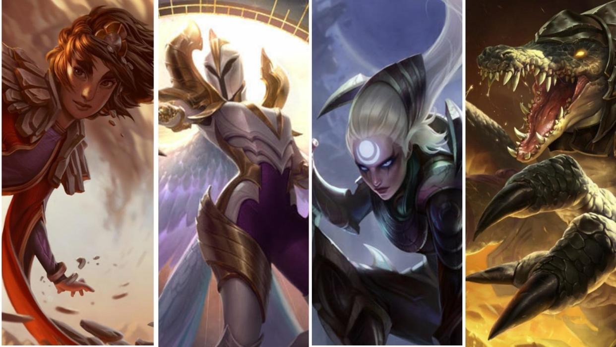 Composite image of League of Legends Diana, Renekton, Taliyah and Kayle. (Photo: Riot Games)