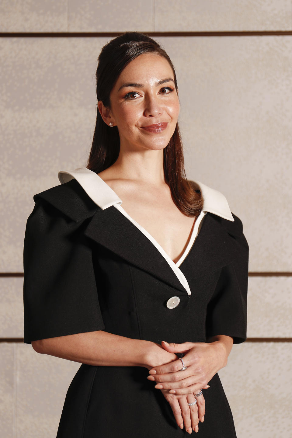 Joanna Sotomura poses for a photo in Tokyo on Tuesday, June 25, 2024, during a media event for the Apple TV+ series "Sunny." (Photo/Rodrigo Reyes Marin)