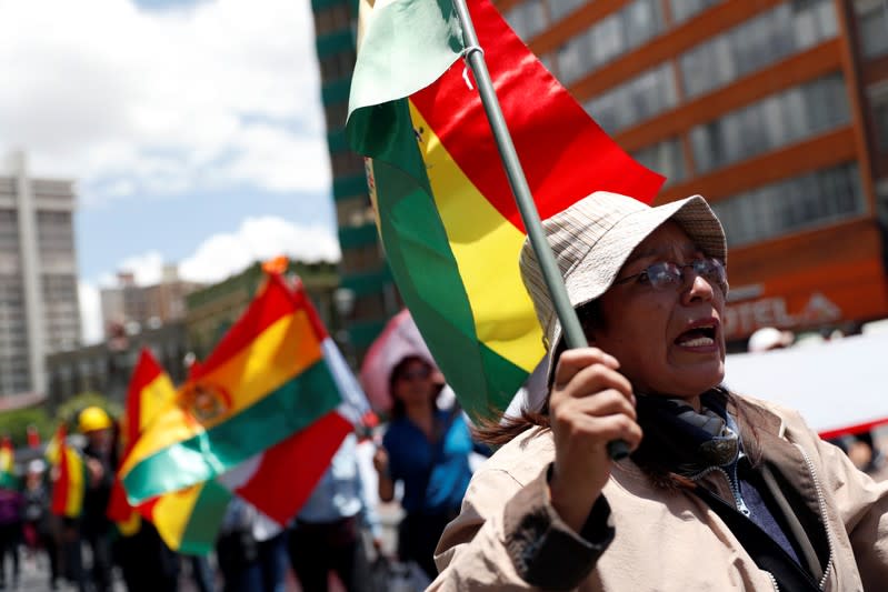 Protest against Bolivia's President Evo Morales in La Paz