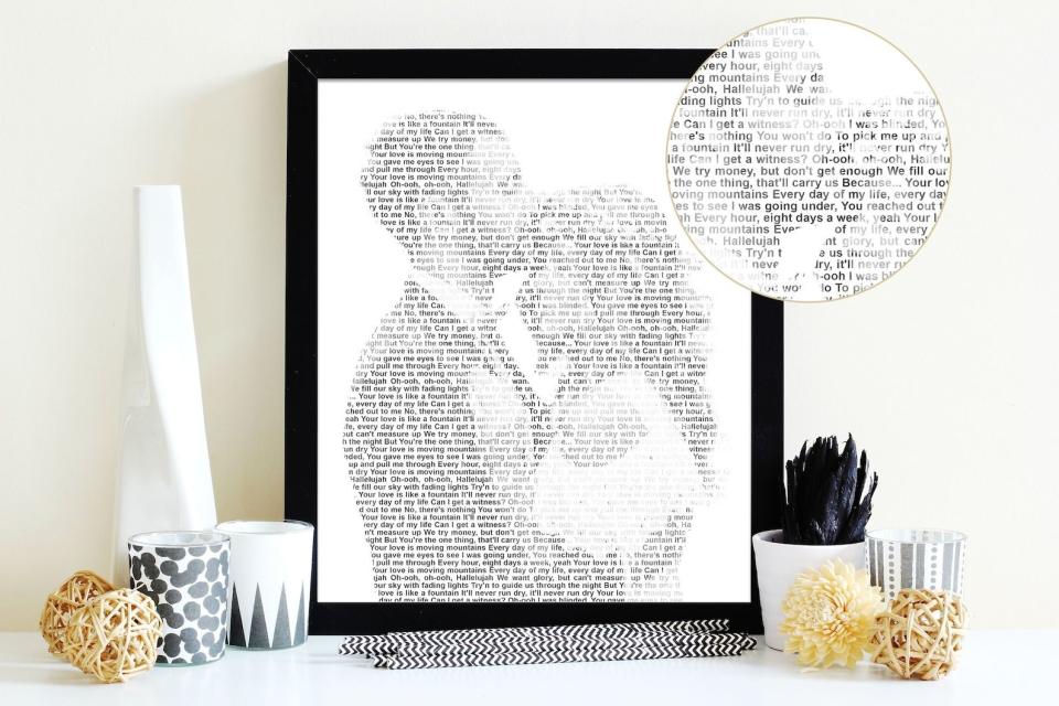 25) Song Lyrics Canvas