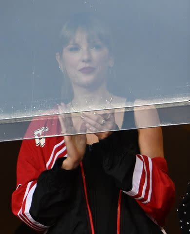 <p>RJ Sangosti/MediaNews Group/The Denver Post via Getty Images</p> Taylor Swift attends Kansas City Chiefs vs. Denver Broncos game on Oct. 12