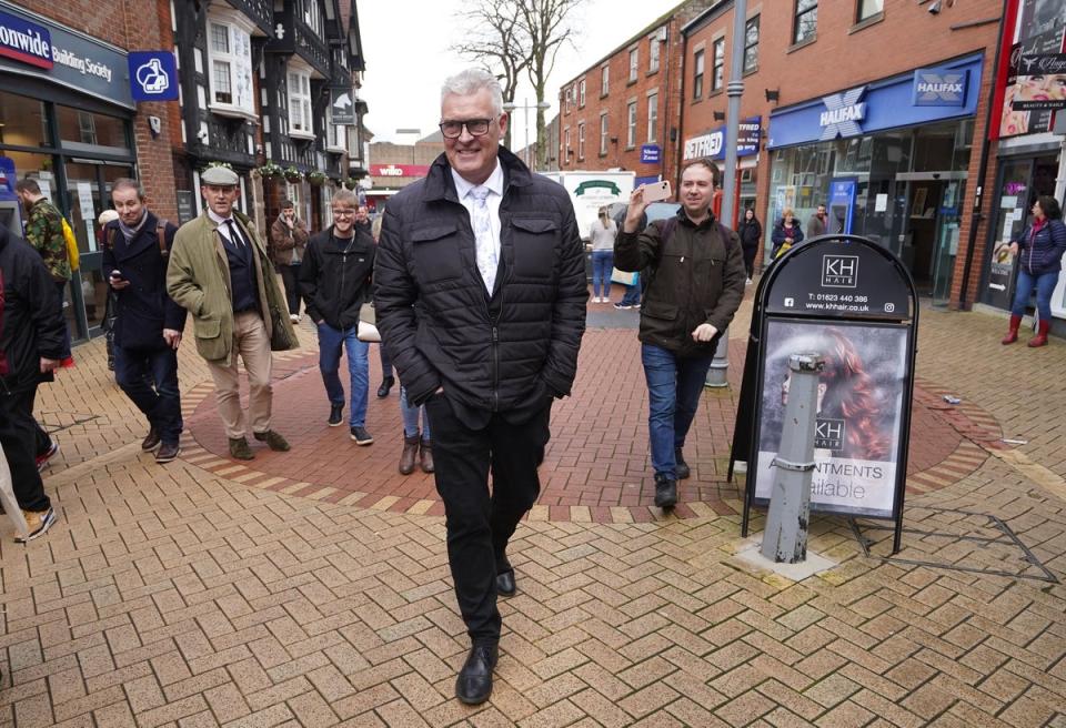 Newly-defected former Conservative deputy chairman Lee Anderson MP in Sutton (Stefan Rousseau/PA Wire)