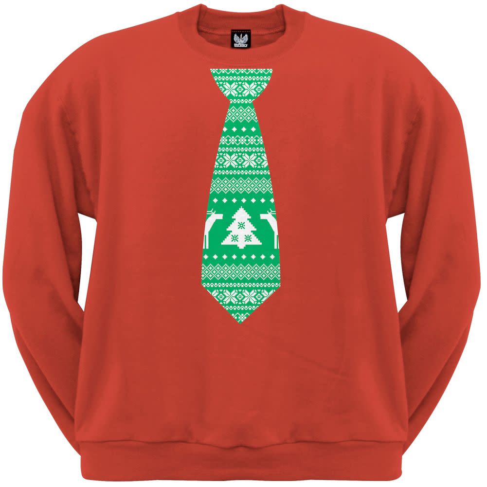 Ugly Christmas Sweater With a Tie