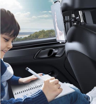 Use these tablet headrest mounts to keep kids entertained on long drives