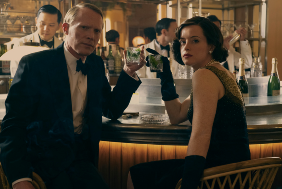 Claire Foy plays the publicly disgraced Margaret, Duchess of Argyll opposite Paul Bettany in A Very British Scandal. (Photo: Christopher Raphael)