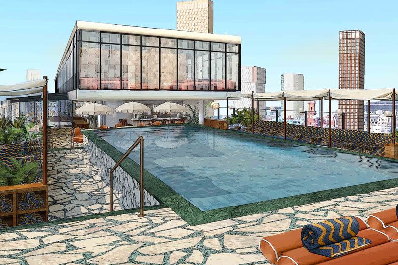 Images show what the rooftop pool at Soho House Manchester could look like