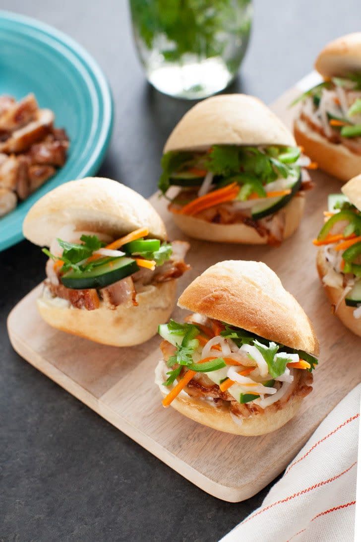 chicken banh mi sliders