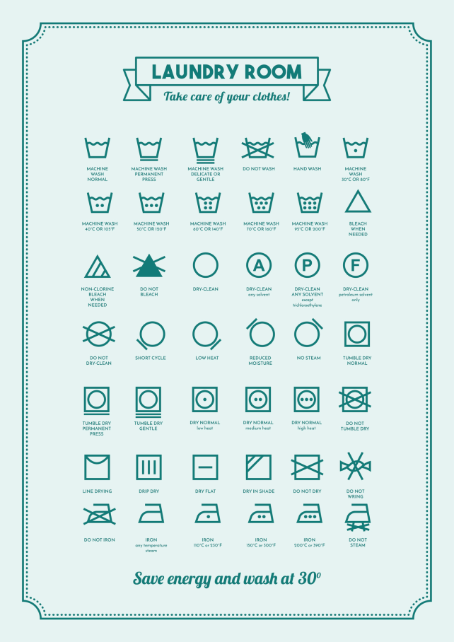 Know your laundry symbols. A circle usually means "dry clean only" and may have additional modifiers on it.