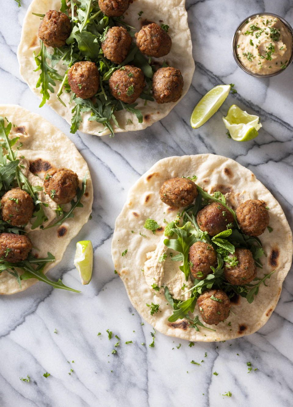 Falafel and flatbreads