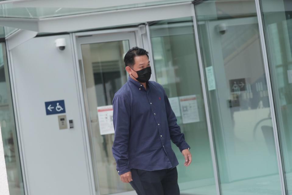 Stars Engrg owner Chua Xing Da, 37, at the State Courts where he testified at the public inquiry into the February Tuas blast that killed three of his employees. 