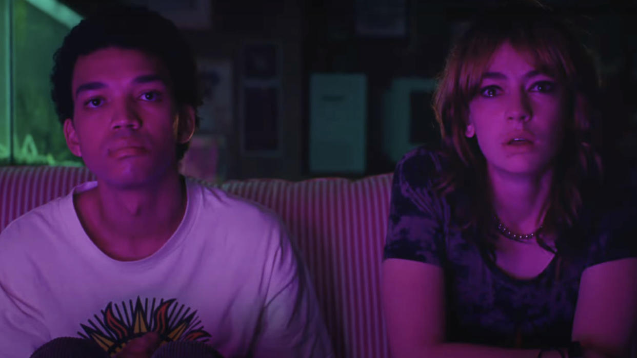  Justice Smith and Brigette Lundy-Paine in I Saw the TV Glow. 