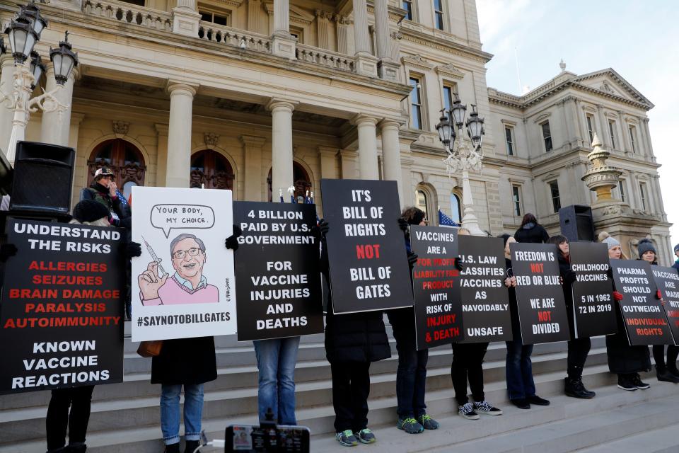 Vaccine protesters 