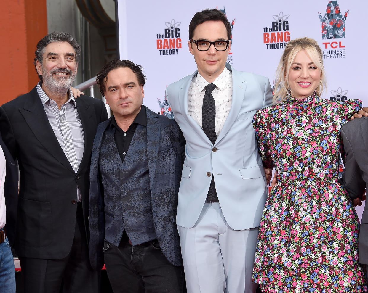 Kaley Cuoco (with Chuck Lorre, Johnny Galecki and Jim Parsons in 2019) says the Big Bang Theory's ending left her in a 