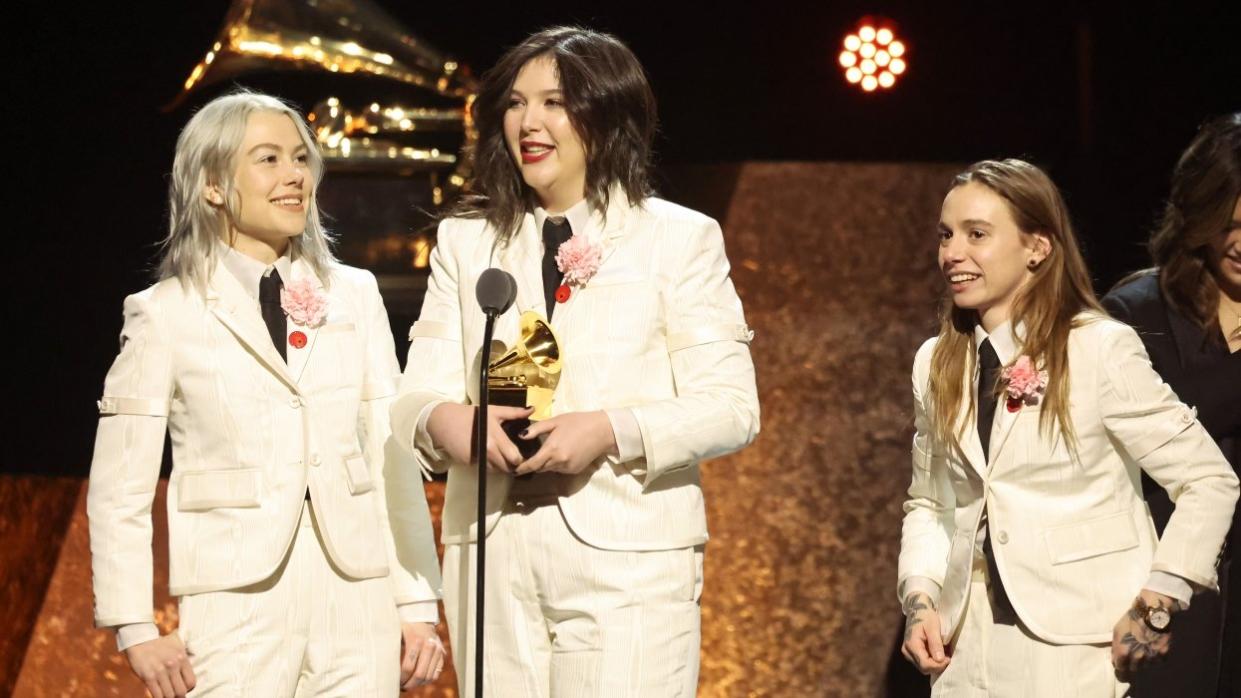 Boygenius at the 2024 Grammy Awards