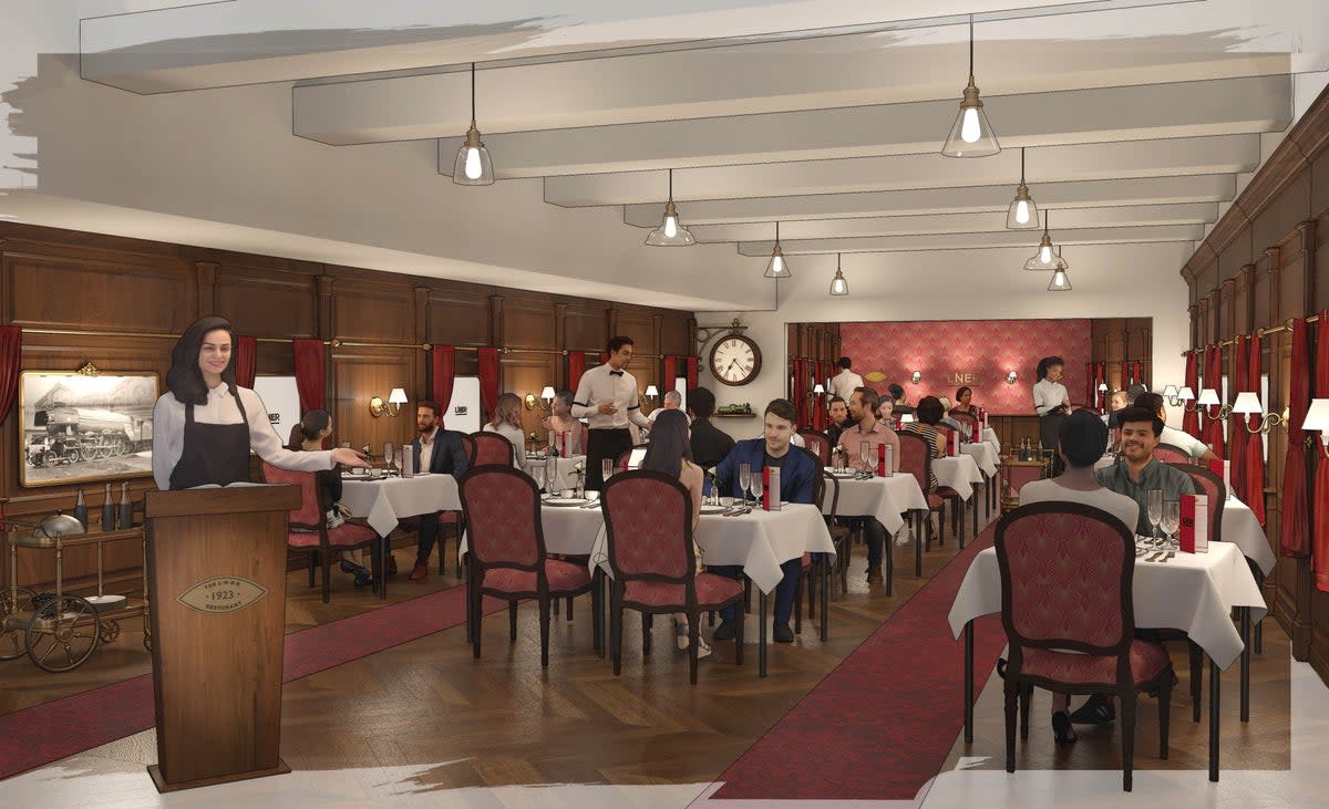 The restaurant will give diners a menu designed to showcase dishes served to passengers over the past century. (LNER)