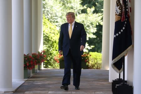 U.S. President Trump hosts event about health coverage options for small businesses and workers during an event in the Rose Garden of the White House in Washington