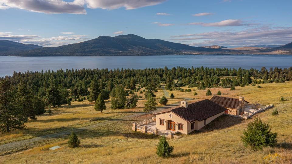 An aerial view of Flathead Lake from Cromwell Island.