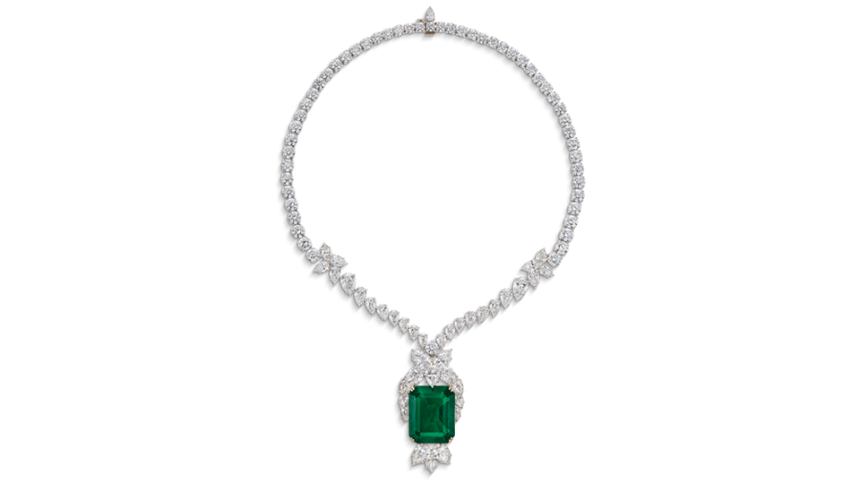 Harry Winston Colombian Emerald Necklace - Credit: Harry Winston