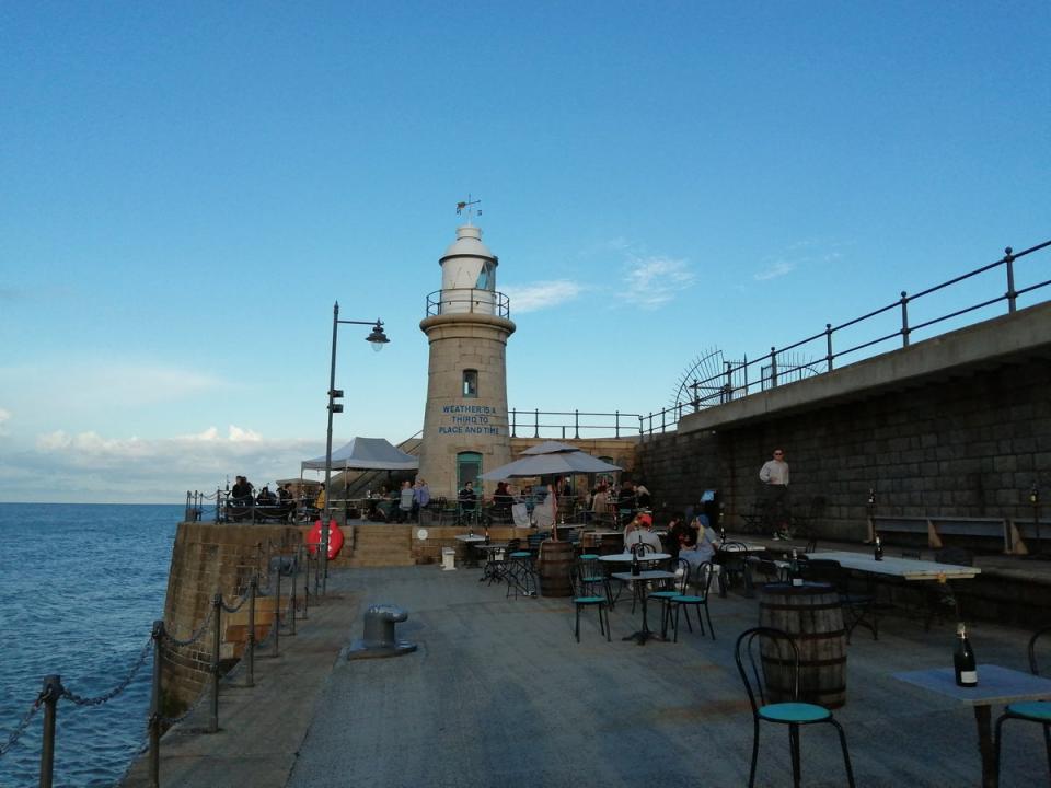 The Lighthouse Champagne Bar on Folkestone’s rejuvenated Harbour Arm (Helen Coffey)