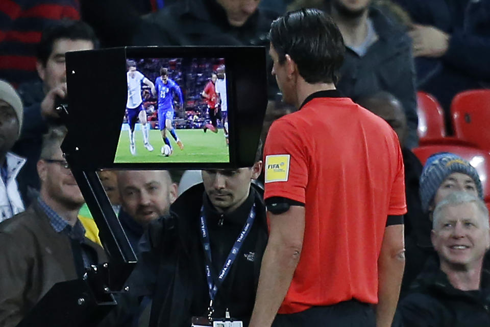 Referees will be able to consult video replays and video assistant referees (VAR) during the 2018 World Cup. (Getty)