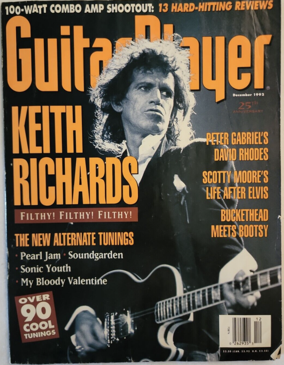 Guitar Player December 1992 Keith Richards cover