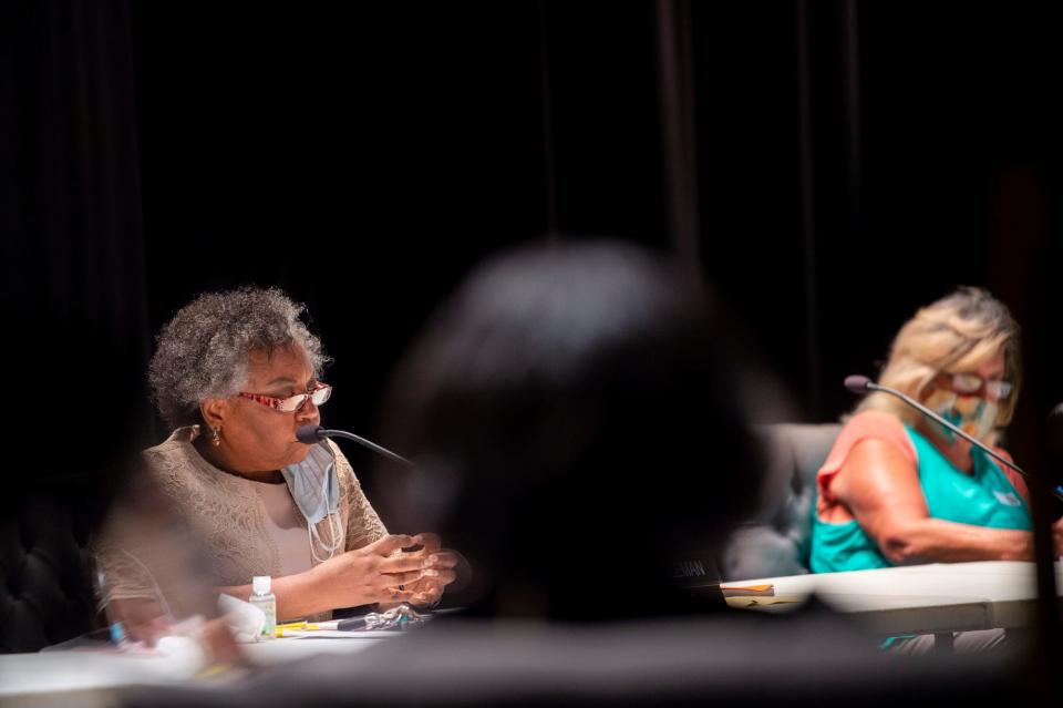 School board member Brenda DeRamus Coleman speaks during a Montgomery Public Schools meeting on Tuesday, Sept. 8, 2020.