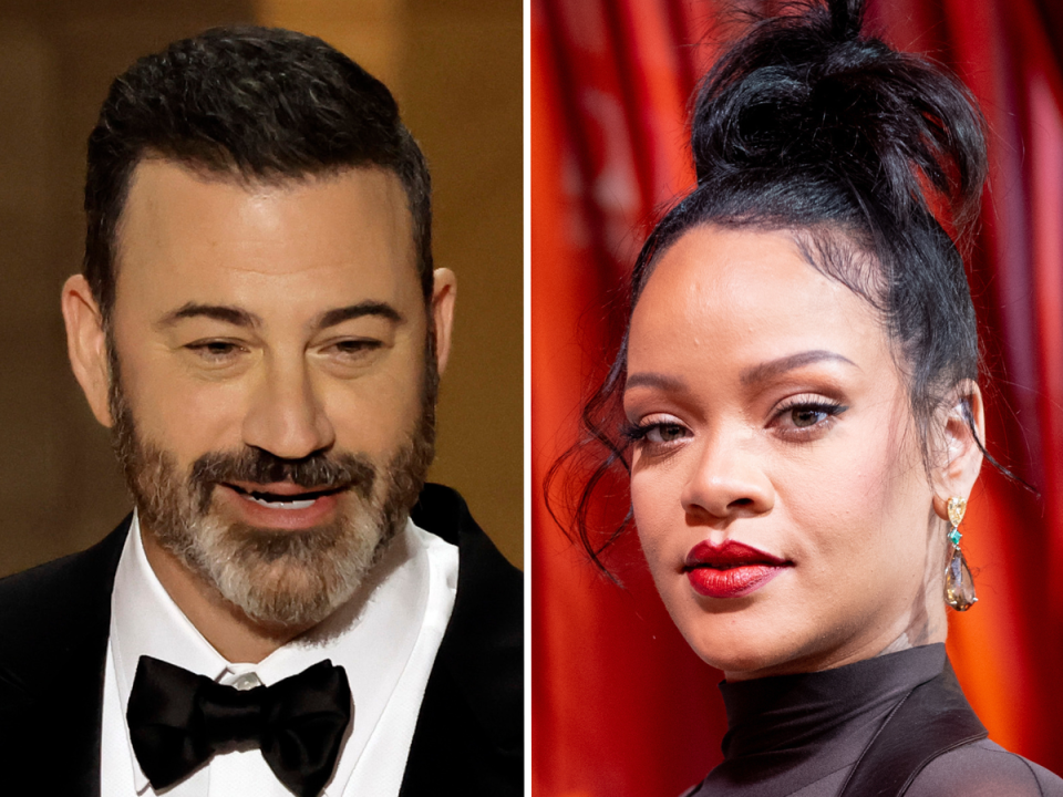 Jimmy Kimmel and Rihanna (Getty Images)