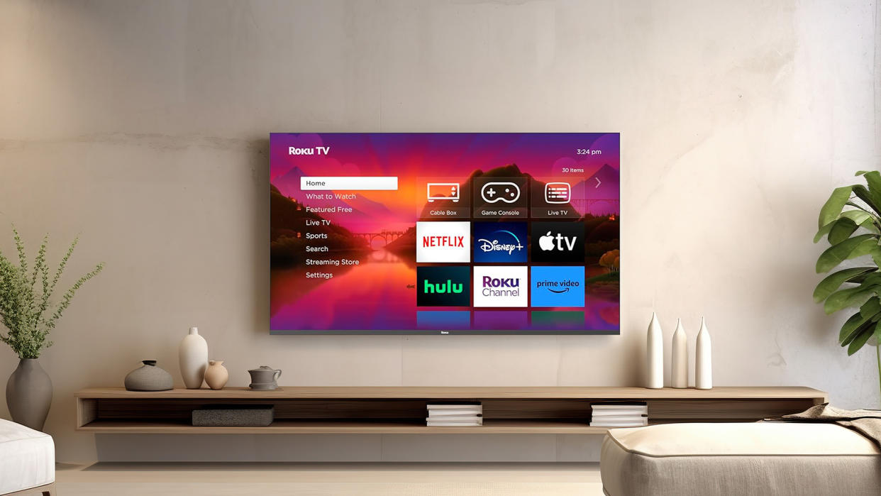  Roku TV on stock background. 