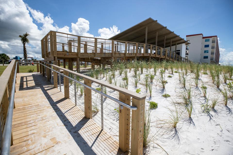 Sunset Park, in Mexico Beach, reopened Wednesday offering a covered area with restrooms and facilities for tourists and residents. The park was destroyed in Hurricane Michael in 2018.