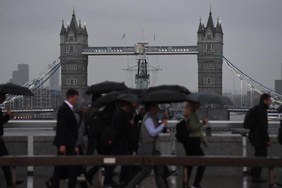 The Met Office has issued a yellow weather warning for Tuesday: PA