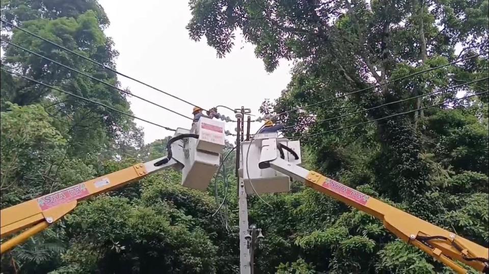 台電每天有超過2400名人員全天候24小時輪值備勤待命搶修。圖：台電提供