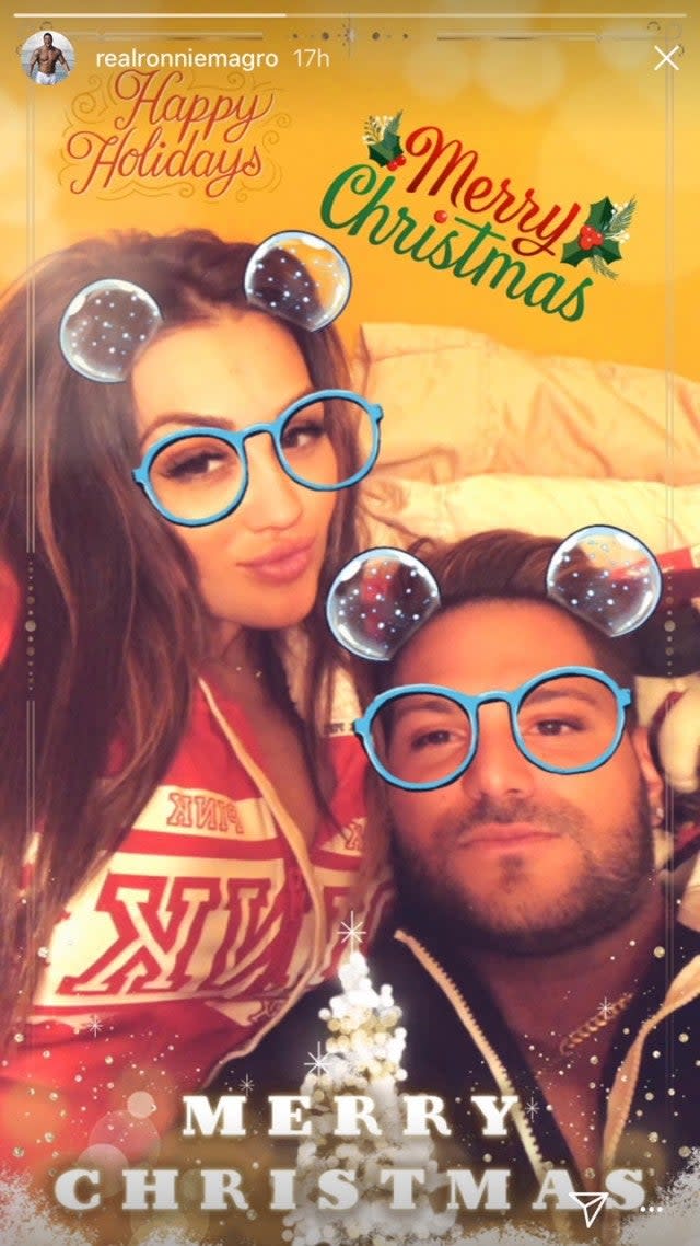 Jen Harley and Ronnie Magro on Christmas