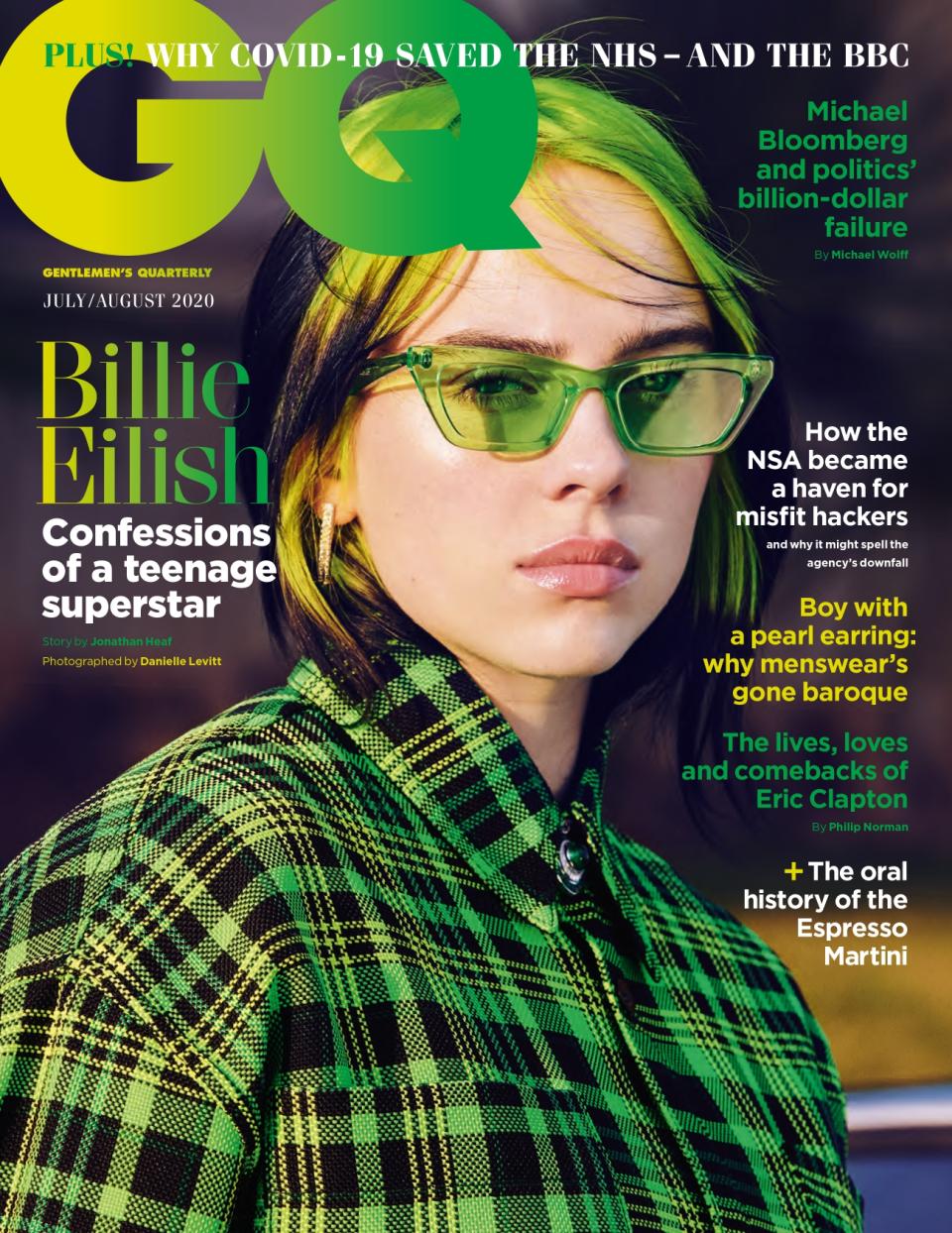 Billie Eilish on the cover of GQ (Danielle Levitt/GQ/PA)