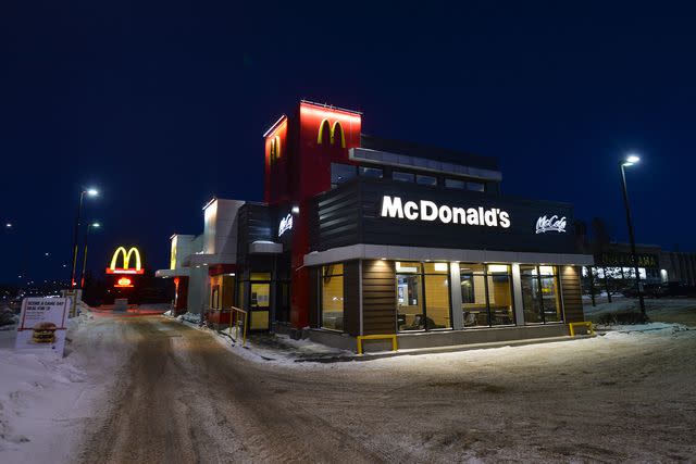 <p>Artur Widak/NurPhoto via Getty</p> A McDonalds in the snow