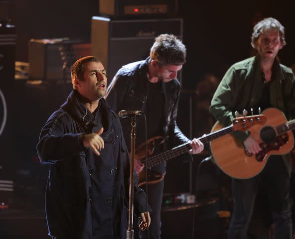 <p>Andreas Rentz/Getty </p> Liam Gallagher performs on stage during the MTV EMAs 2019 in November 2019 in Seville, Spain