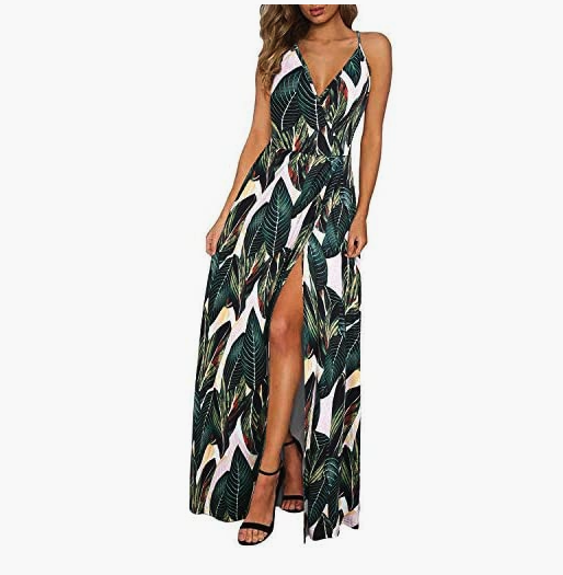 II ININ Women's Deep V-Neck Casual Dress. Image via Amazon.