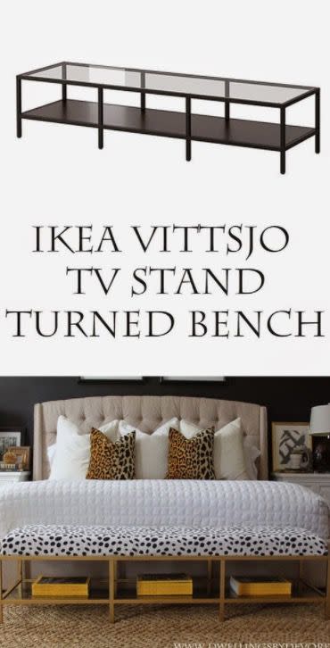 Turn a TV stand into a bench