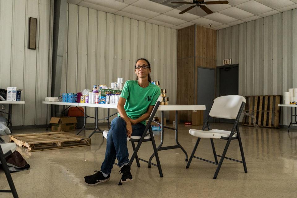 Chief Shirell Parfait-Dardar has helped organize a food and supply distribution site at the American Legion hall in Chauvin to help members of the Grand Caillou/Dulac Band of Biloxi-Chitimacha-Choctaw recover from Hurricane Ida.