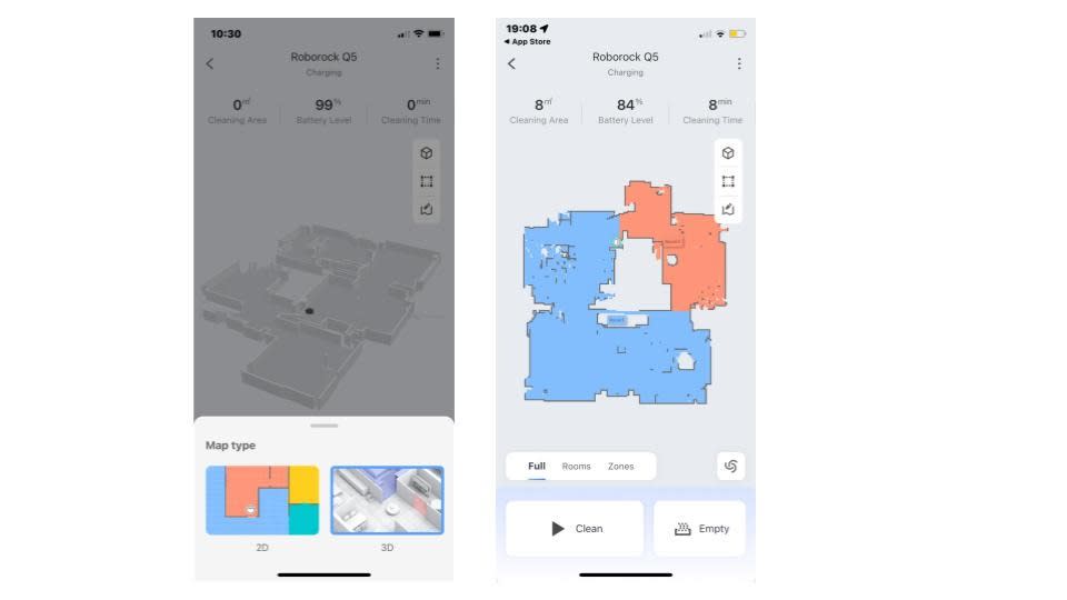 looking at the map created by roborock q5