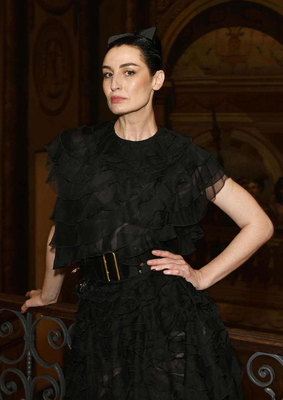 LONDON, ENGLAND - NOVEMBER 10: Erin O'Connor attends a dinner at Kensington Palace to celebrate 'The Fabulous World of Dior at Harrods' on November 10, 2022 in London, England. Pic Credit: Dave Benett