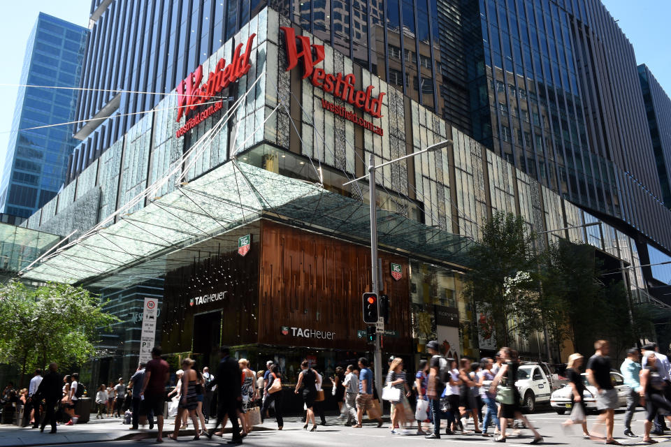 Westfield Sydney shopping centre in Sydney CBD.