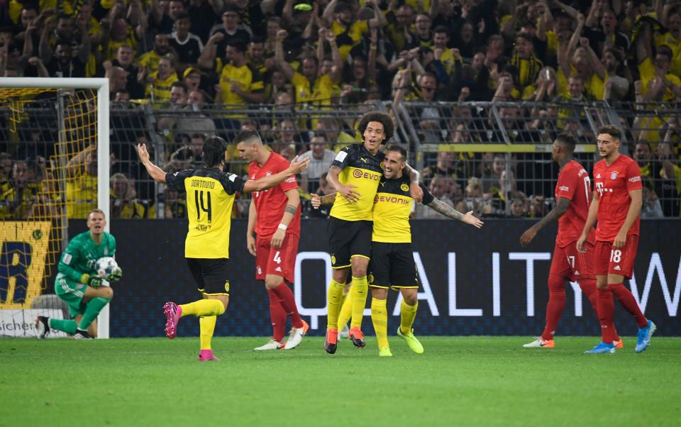 Paco Alcacer (r.) traf für den BVB zum zwischenzeitlichen 1:0. (Bild: Getty Images)