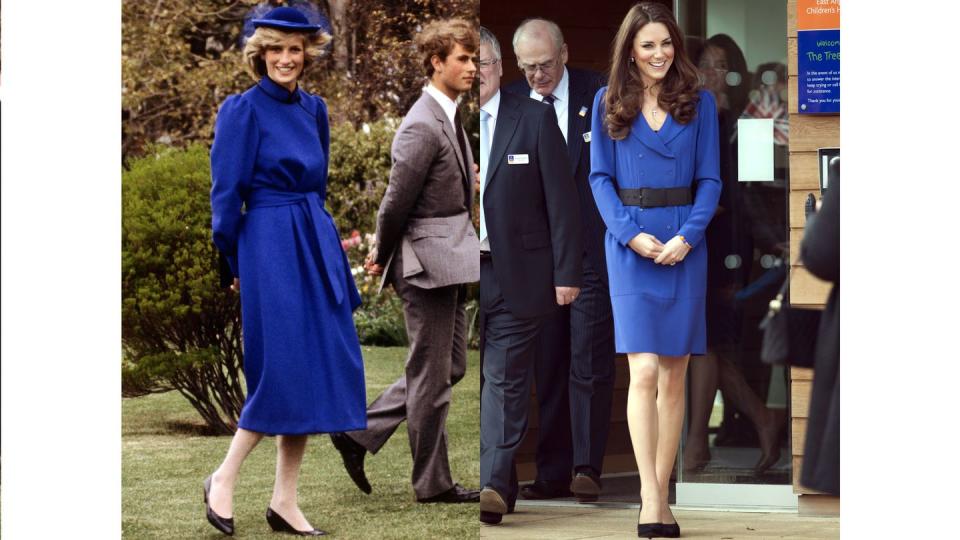 <p>Diana in Wanganui, New Zealand during the royal tour of New Zealand in 1983. Kate gives her first public speech at East Anglia's Children's Hospices in 2012.</p>