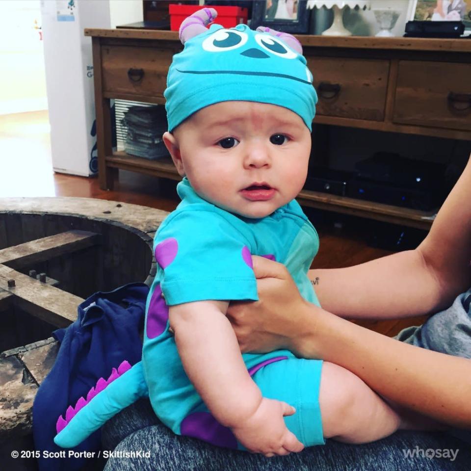 Scott Porter’s little man, McCoy, looked strapping in his ‘Monsters, Inc.’ getup. “And yeah… he’s got a tail! #BabyBoyMcCoy #Sully #HappyHalloween,” the ‘Friday Night Lights’ star wrote. (Twitter)