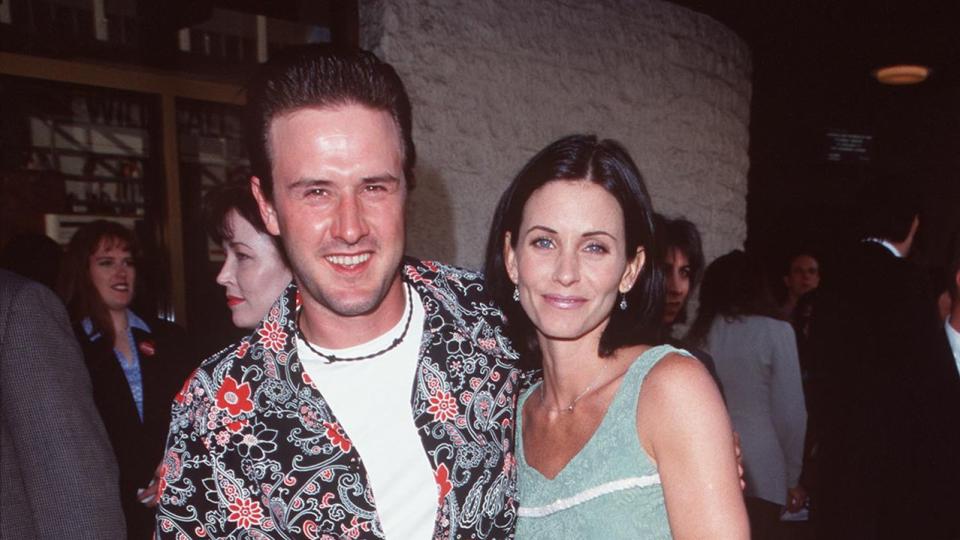 David Arquette &amp; Courteney Cox during "The Truman Show" Los Angeles Premiere at Mann National Theatre in Westwood, California, United States